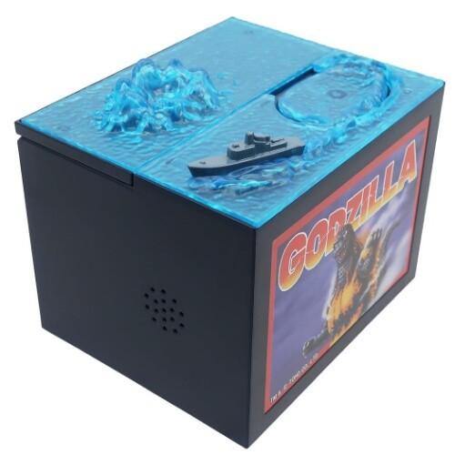 日本限定版 GODZILLA哥吉拉恐龍臨場感音效 偷錢箱|存錢筒|儲金箱|小費箱 - 富士通販