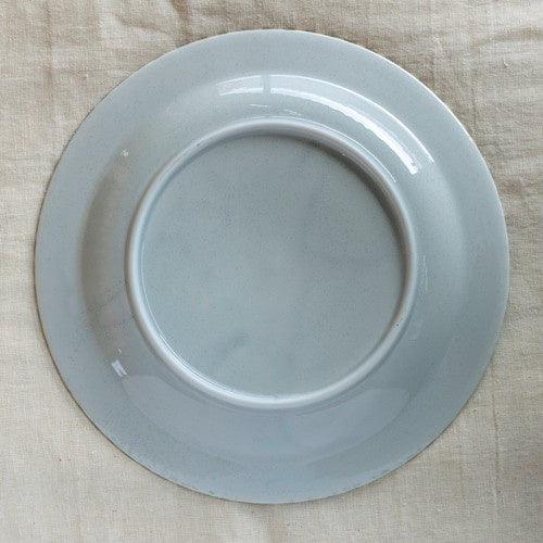 日本製 美濃燒 Gran 陶瓷盤 23.7cm|羽毛 灰色 - 富士通販