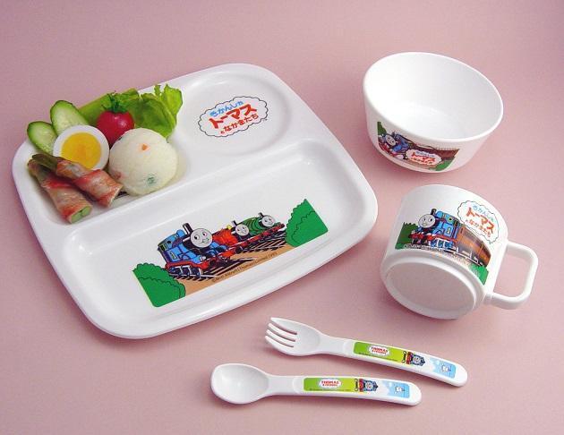 日本 耐熱微波兒童防摔餐具組-湯瑪士小火車|Hello Kitty-日本製 - 富士通販
