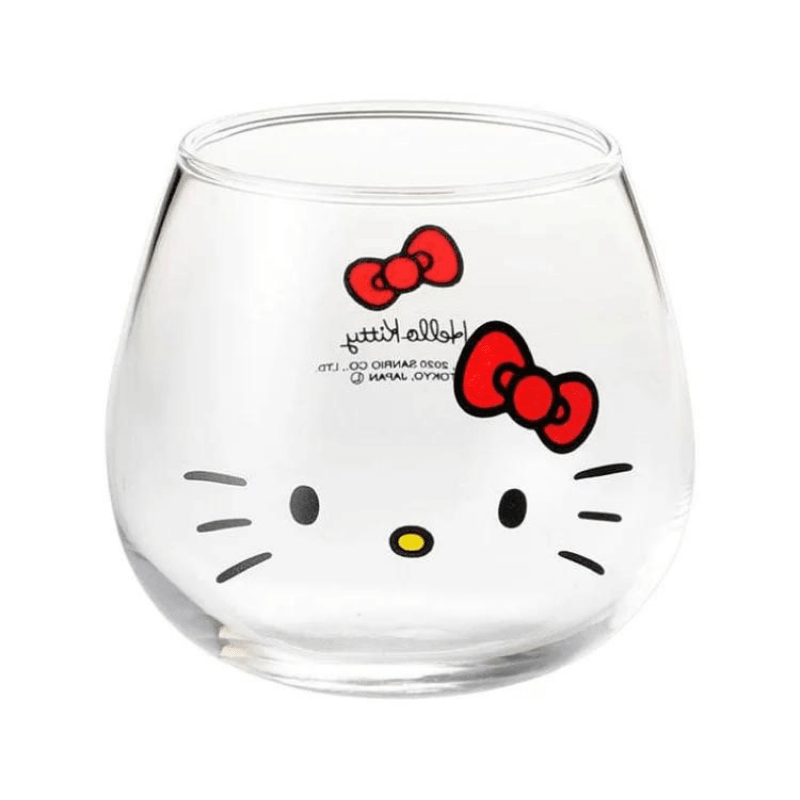 Hello Kitty凱蒂貓 布丁狗 美樂蒂 透明玻璃杯|牛奶不倒翁杯 - 富士通販