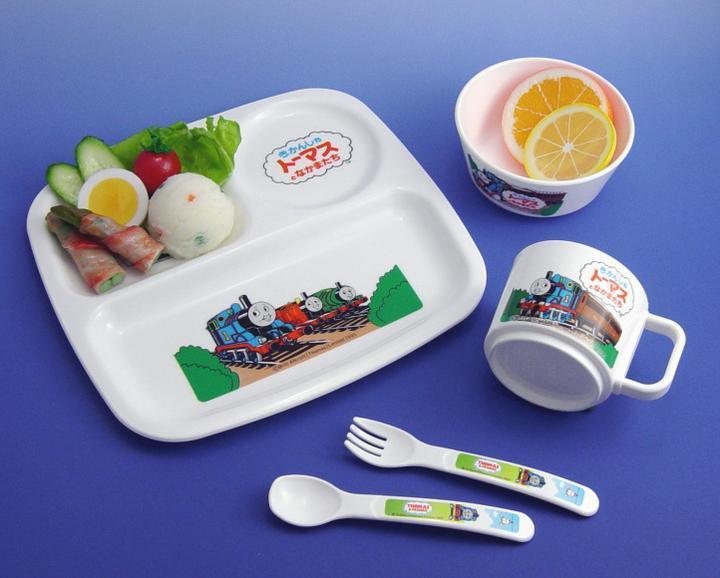 日本 耐熱微波兒童防摔餐具組-湯瑪士小火車|Hello Kitty-日本製 - 富士通販