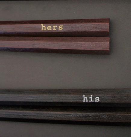 his and hers|日本製情侶筷子禮盒 - 富士通販