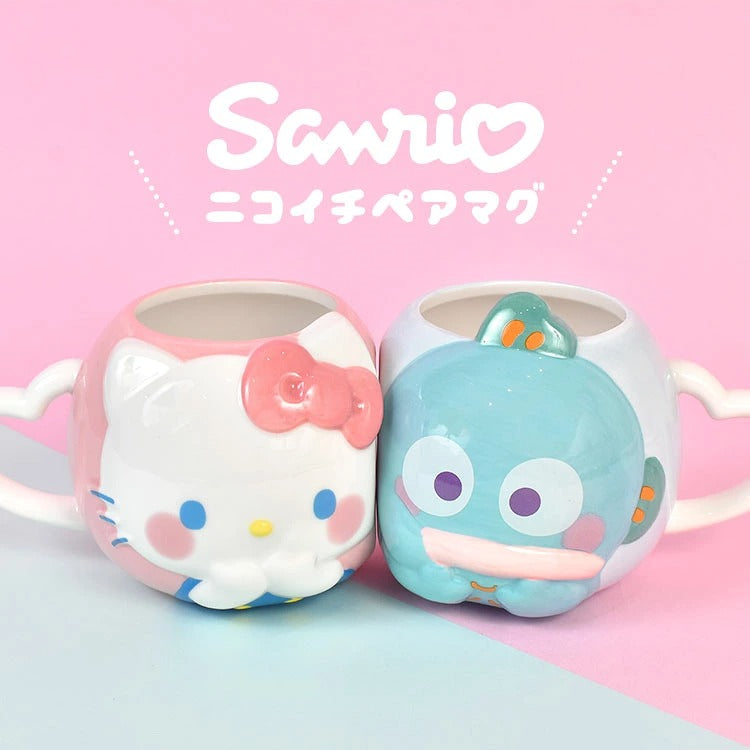 日本 三麗鷗 Hello Kitty & 漢頓 對杯馬克杯組 250ml|情侶對杯 可愛馬克杯