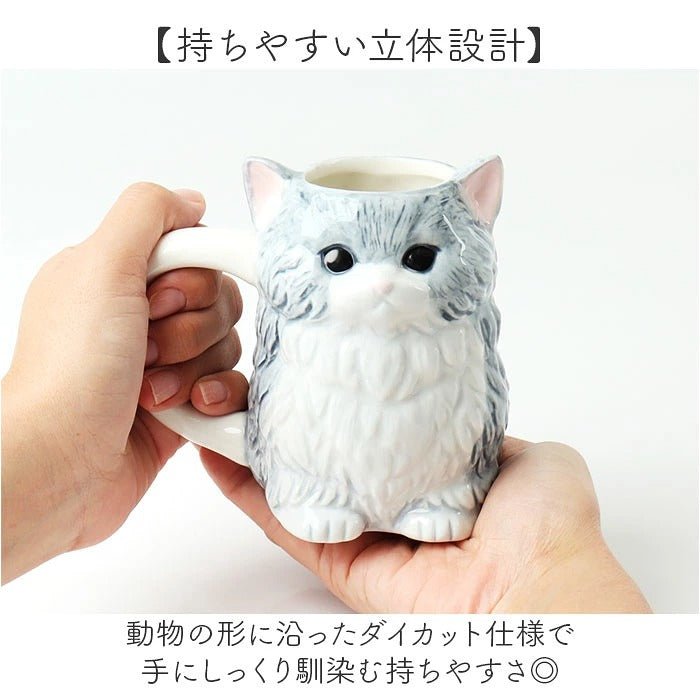 日本 Sunart 可愛動物立體造型馬克杯340cc|可愛馬克杯 咖啡杯 兒童水杯