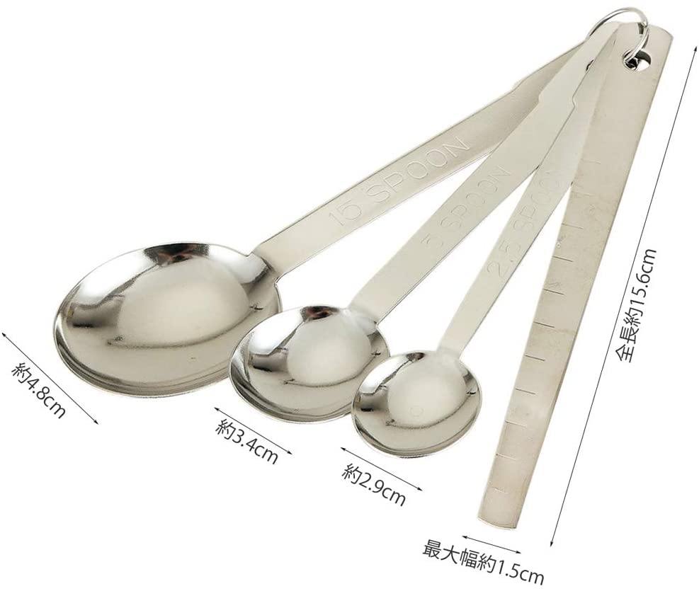 日本 KAI貝印 不銹鋼調味量匙|烘培計量匙組-日本製 - 富士通販