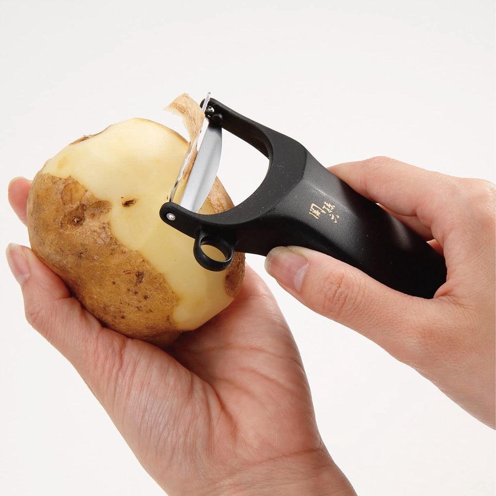 日本製關孫六削皮刀|貝印KAI斜口削皮器 - 富士通販