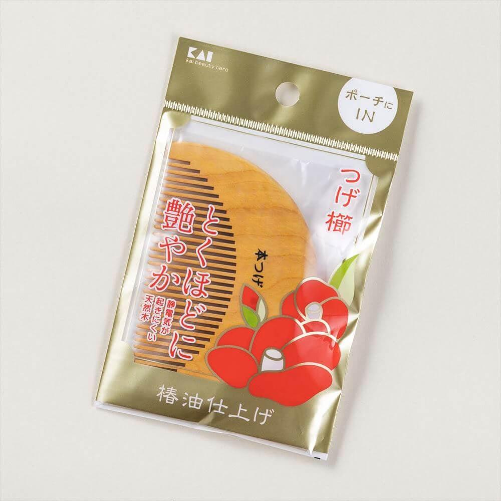 貝印KAI黃楊木梳|抑制靜電椿油(山茶花油)美髮梳 - 富士通販