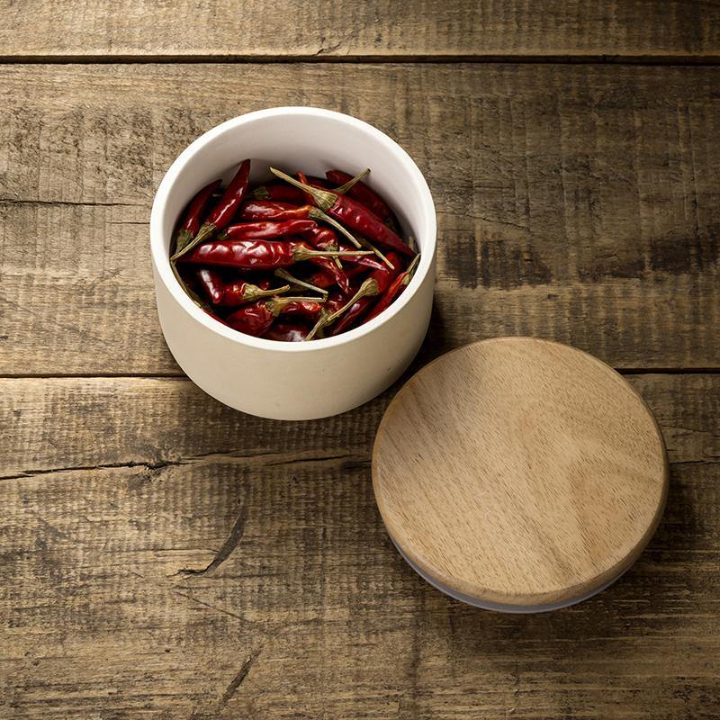 日本Karari|珪藻土食品保存罐 矽藻士吸濕乾燥儲藏罐 (不含湯匙) - 富士通販