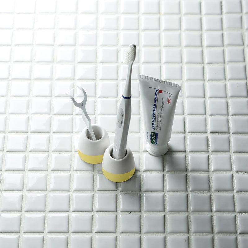 KARARI 珪藻土牙刷架|除溼 除臭 浴室收納 瀝乾架 乾燥 單人牙刷座 牙刷筒 - 富士通販