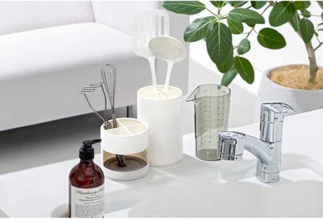 日本 Karari 無印良品風 珪藻土 廚房收納|餐具刀叉收納瀝水架-兩種款式可選 - 富士通販