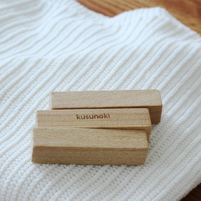 日本九州 Kusunoki 天然樟木驅蟲防蚊塊(三入一組)-日本製 - 富士通販