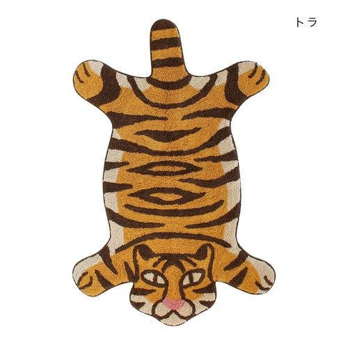 日本 北極熊 貓咪 老虎 造型地墊 L|腳踏墊 床邊地毯 客廳地墊 - 富士通販