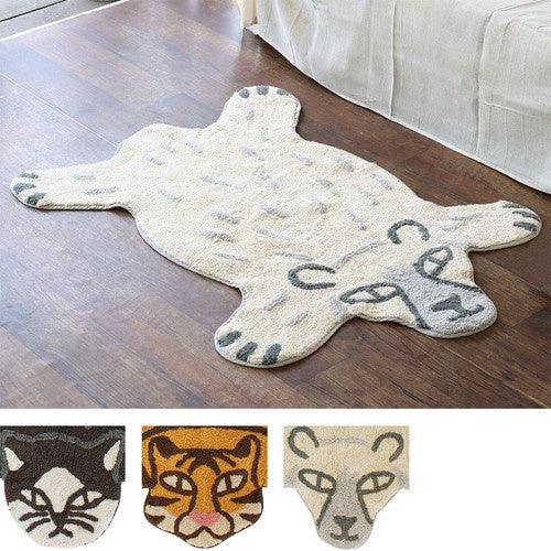 日本 北極熊 貓咪 老虎 造型地墊 L|腳踏墊 床邊地毯 客廳地墊 - 富士通販