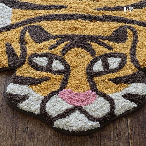 日本 北極熊 貓咪 老虎 造型地墊 L|腳踏墊 床邊地毯 客廳地墊 - 富士通販