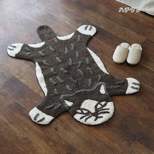 日本 北極熊 貓咪 老虎 造型地墊 L|腳踏墊 床邊地毯 客廳地墊 - 富士通販