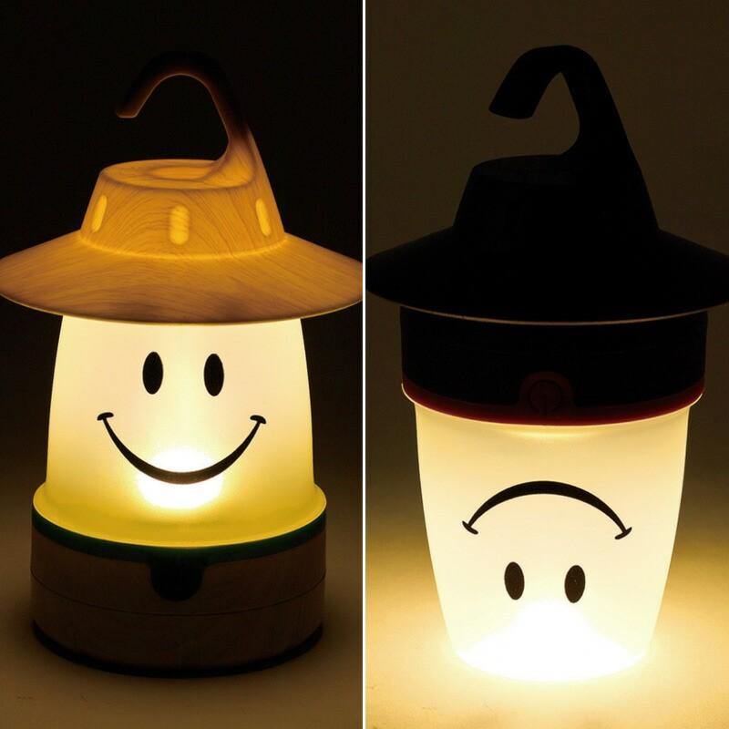 日本 戶外|室內 可提掛微笑LED 電池露營燈-兩色可選 - 富士通販