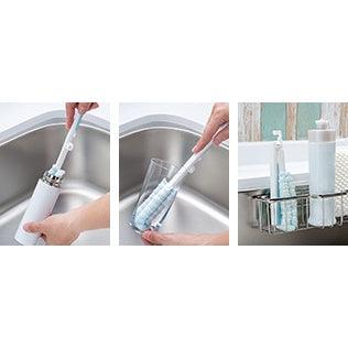 日本 mameita 迷你款 保溫瓶刷 杯刷 奶瓶刷|可折疊 可吊掛 - 富士通販