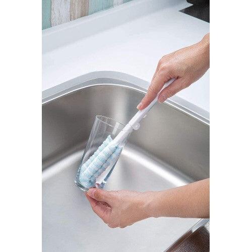 日本 mameita 迷你款 保溫瓶刷 杯刷 奶瓶刷|可折疊 可吊掛 - 富士通販