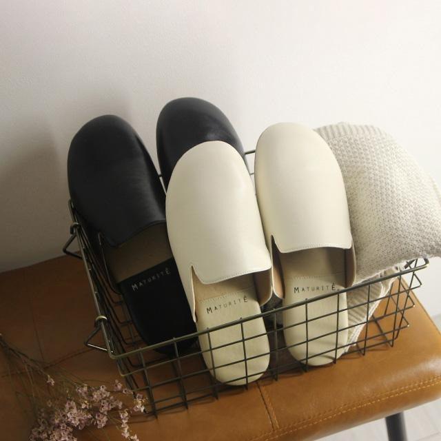 日本 MATURITE 時尚室內拖鞋|仿皮革 柔軟 舒適 防滑 - 富士通販