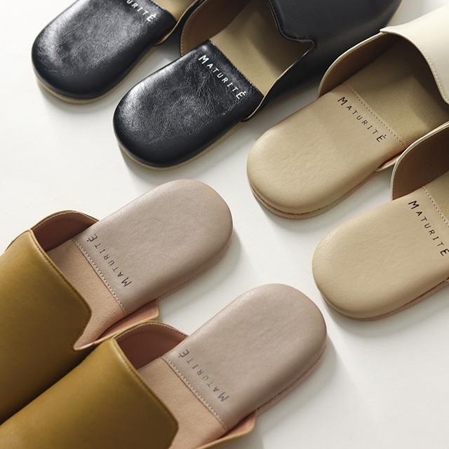 日本 MATURITE 時尚室內拖鞋|仿皮革 柔軟 舒適 防滑 - 富士通販