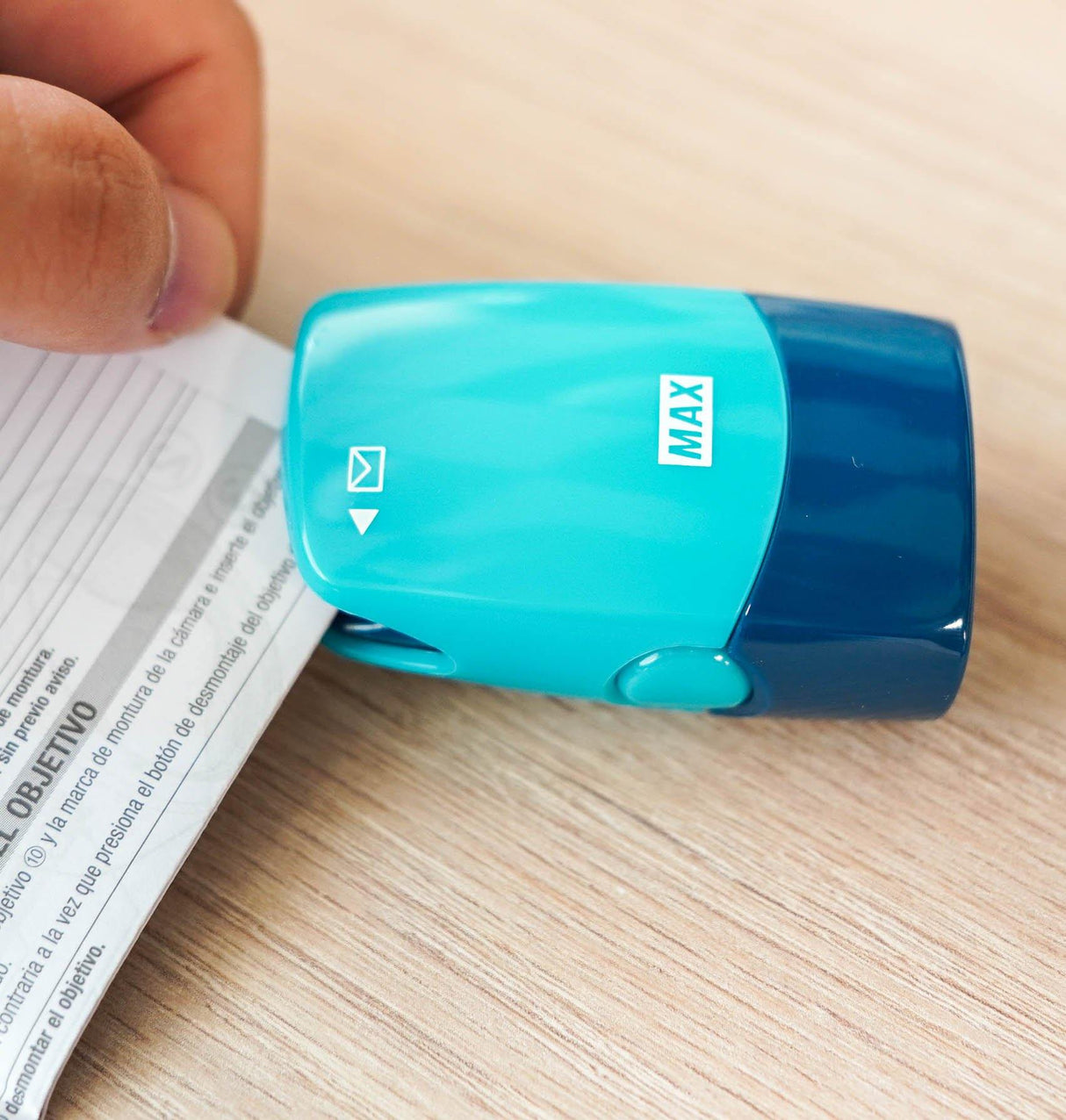 日本MAX個人資料保護章兼差信刀|藍色款保護個資 補充帶 - 富士通販