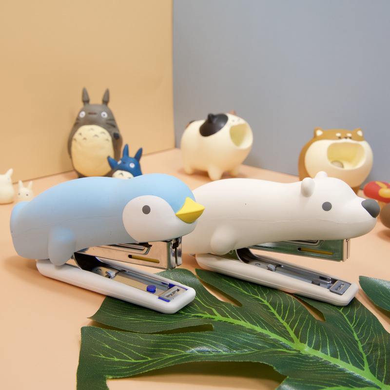 日本Max美克司限量可愛動物矽膠釘書機|北極熊、企鵝、海象 - 富士通販