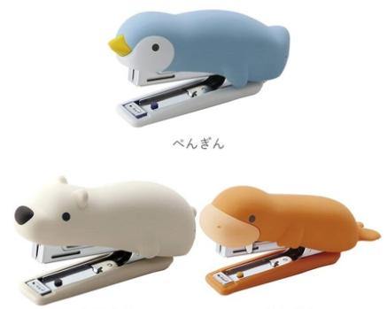 日本Max美克司限量可愛動物矽膠釘書機|北極熊、企鵝、海象 - 富士通販