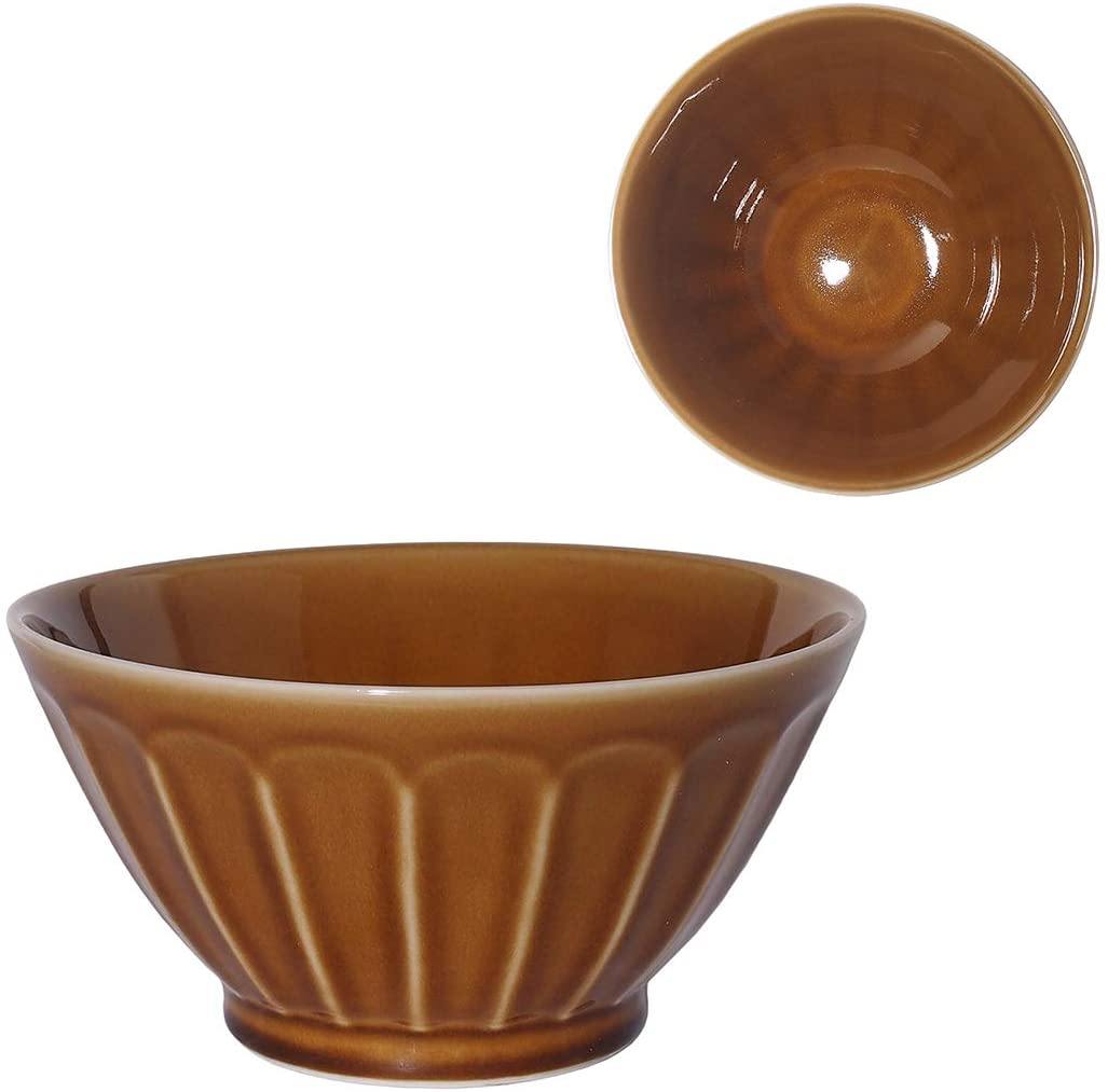 日本製 美濃燒 MEBOLE碗 -焦糖/灰| 日本美濃燒陶器飯碗 - 富士通販