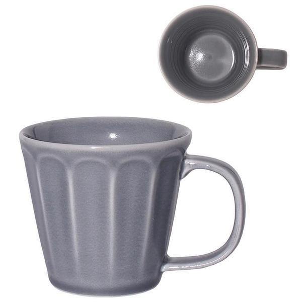 MEBOLE美濃燒 復古典雅 馬克杯|湯杯300ml 灰色/焦糖2色可選-日本製 - 富士通販