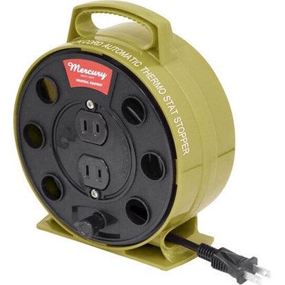 Mercury 露營用工業風捲線式延長座5米 日本製 兩色|延長線 捲線式 輪座式延長座 - 富士通販