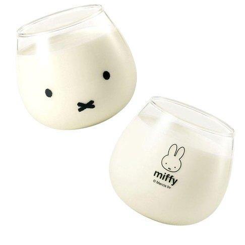 Miffy米飛兔透明玻璃杯|牛奶不倒翁杯 - 富士通販