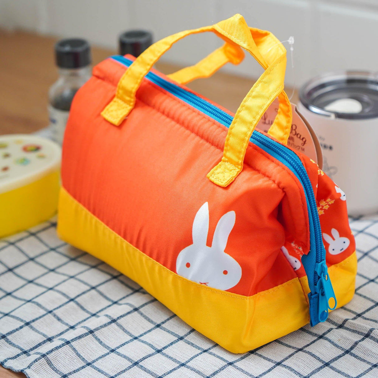 日本 可愛miffy米菲兔圖案便當袋|保冷袋 野餐袋 含內袋 - 富士通販