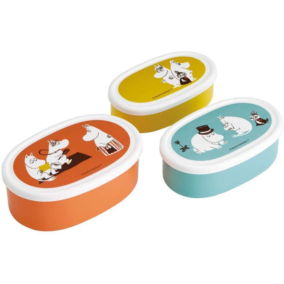 日本 MIFFY米飛|嚕嚕米|三眼怪可微波耐熱密封保鮮便當餐盒 3入組-日本製 - 富士通販