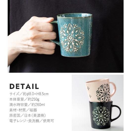 日本製 美濃燒 Minoru 摩洛哥馬克杯|260ml - 富士通販