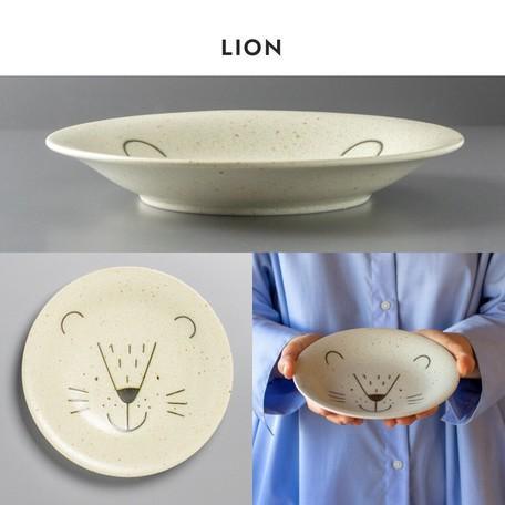 MOGU MOGU 美濃燒動物餐盤|三款可選-刺蝟/獅子/海豹 - 富士通販