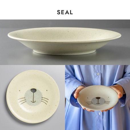 MOGU MOGU 美濃燒動物餐盤|三款可選-刺蝟/獅子/海豹 - 富士通販