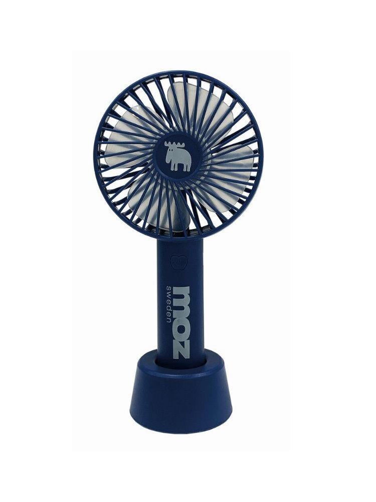 日本 MOZ麋鹿 手持充電式風扇|附掛繩|底座-四色可選 - 富士通販