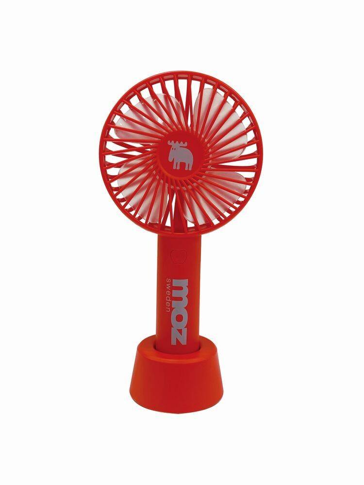 日本 MOZ麋鹿 手持充電式風扇|附掛繩|底座-四色可選 - 富士通販