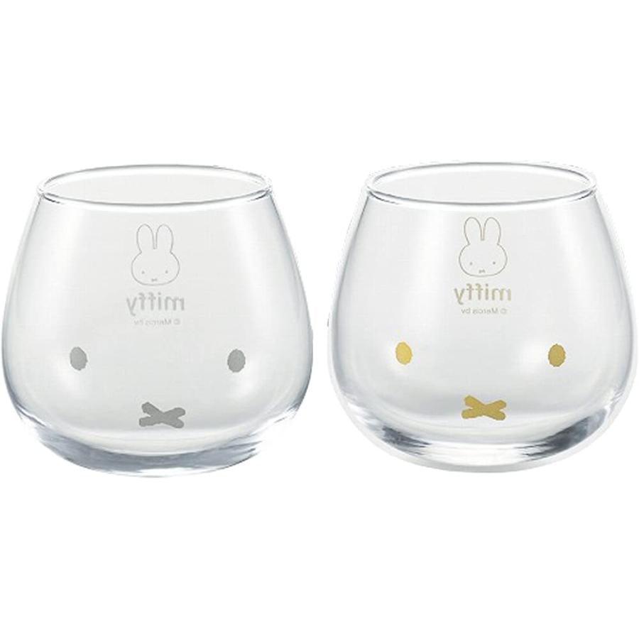 日本製 Miffy 透明玻璃對杯組 320mL|結婚禮物 玻璃水杯 飲料杯 牛奶杯