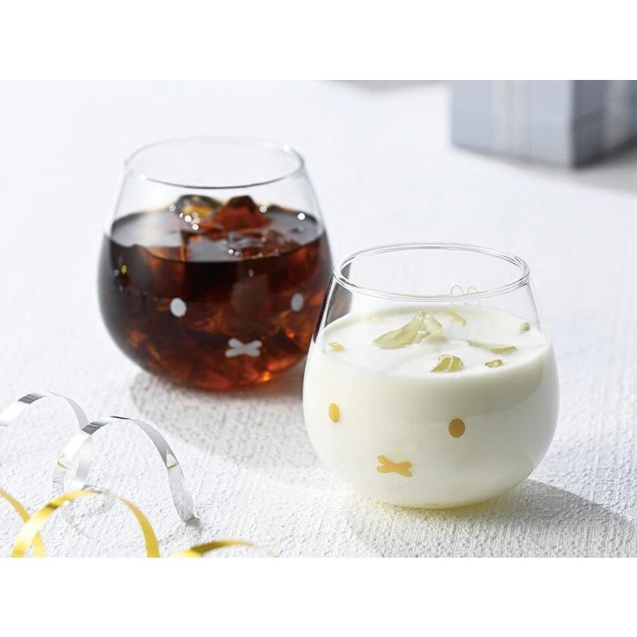 日本製 Miffy 透明玻璃對杯組 320mL|結婚禮物 玻璃水杯 飲料杯 牛奶杯
