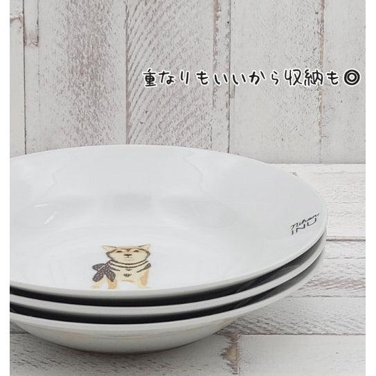 日本製 nihon INU 美濃燒 狗狗陶瓷盤|柴犬 秋田 白犬 - 富士通販