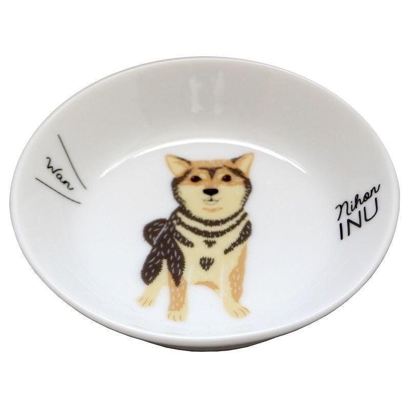 日本製 nihon INU 美濃燒 狗狗陶瓷盤|柴犬 秋田 白犬 - 富士通販