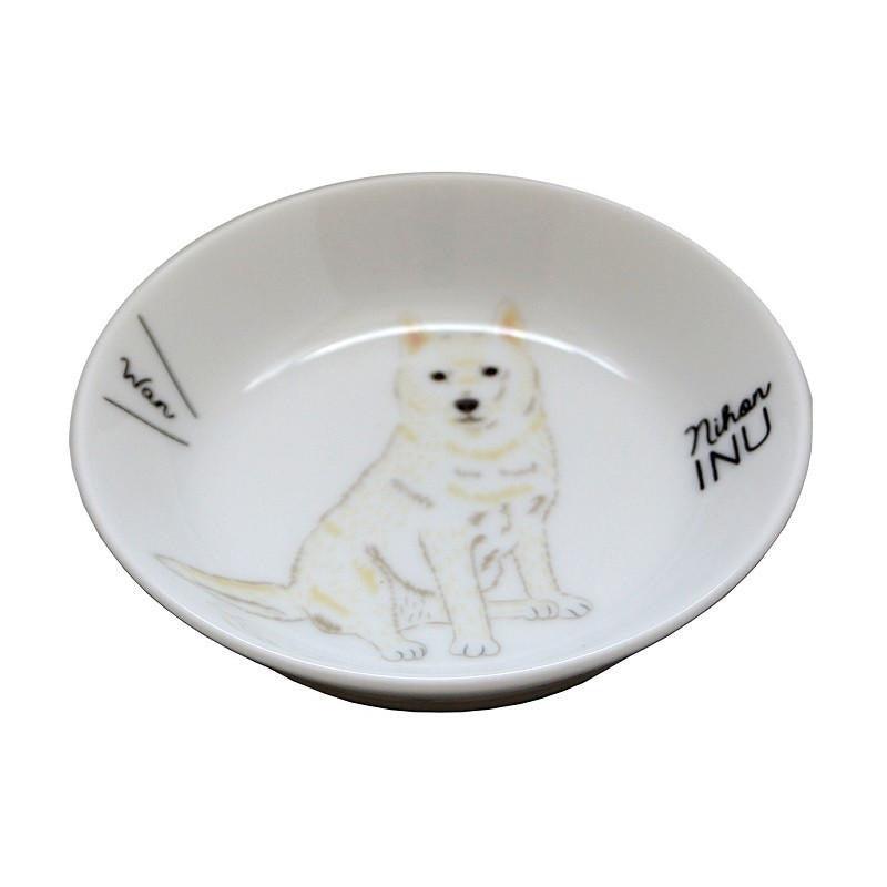 日本製 nihon INU 美濃燒 狗狗陶瓷盤|柴犬 秋田 白犬 - 富士通販