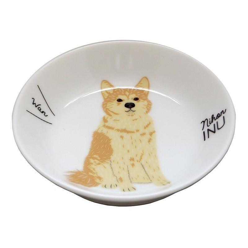 日本製 nihon INU 美濃燒 狗狗陶瓷盤|柴犬 秋田 白犬 - 富士通販
