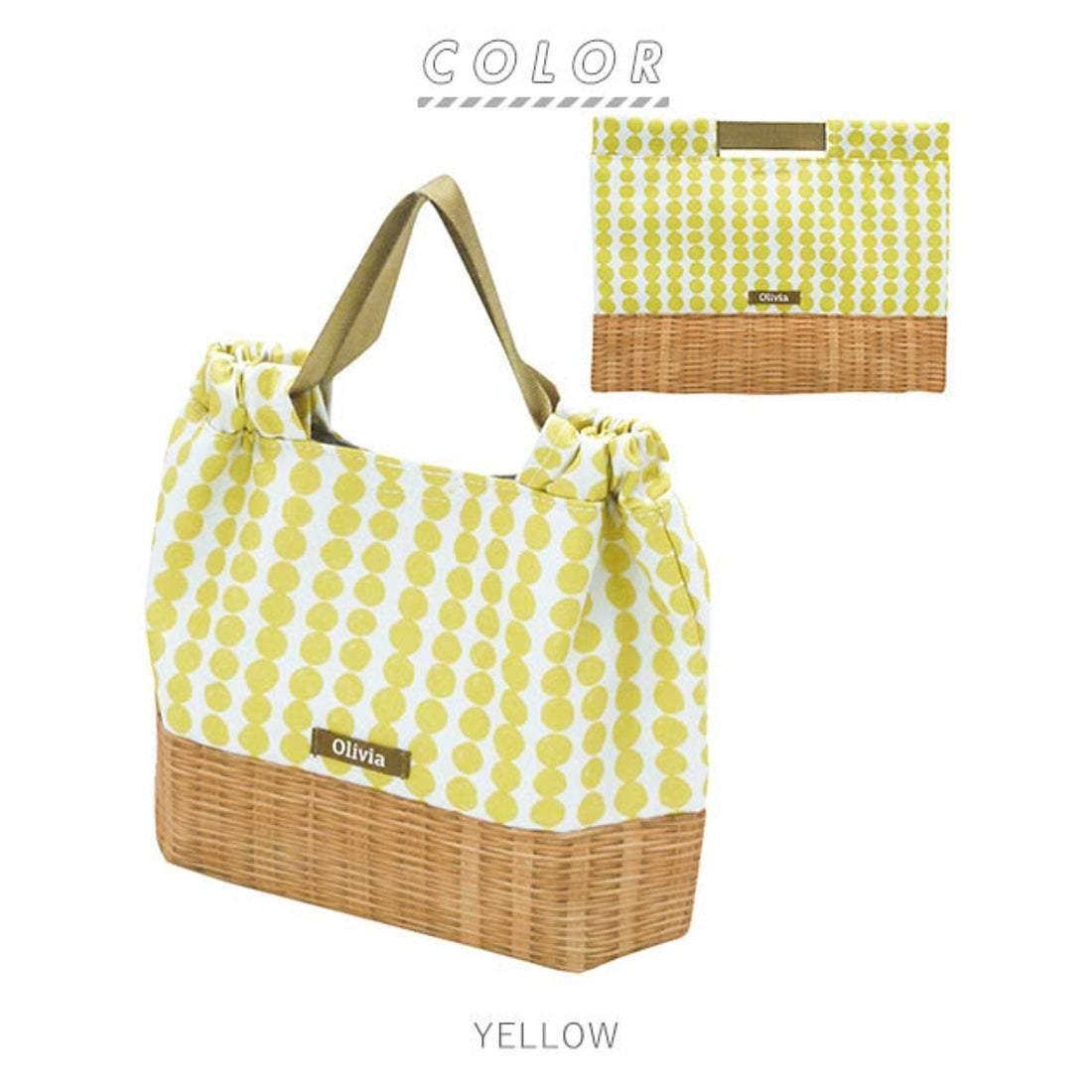 日本 Olivia保溫|保冷|保鮮露營野餐環保便當袋-黑色/黃色/紅色/藍色 - 富士通販