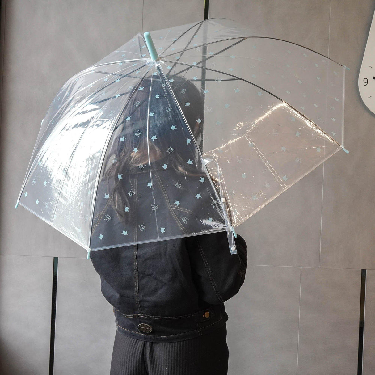 網美必備貓咪圖案透明傘 | 長柄傘 | 直桿傘 | 彎柄雨傘|黃色貓咪 - 富士通販