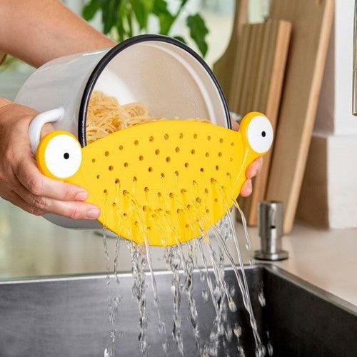 日本 OTOTO 大眼怪 義大利麵瀝水器|洗菜瀝水器 - 富士通販