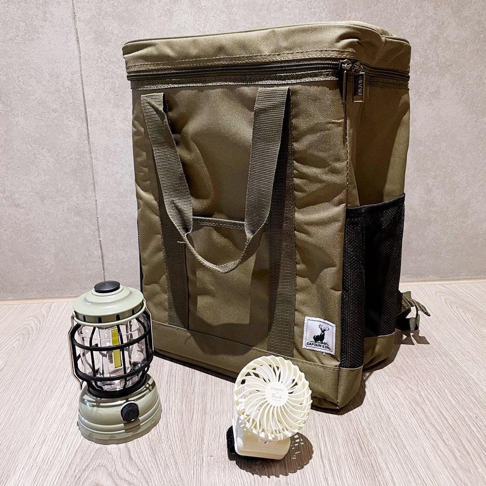 Outdoor 露營配備首選|攜帶式露營風扇 可調光露營燈 日本鹿牌後背包式保冷保溫袋 - 富士通販