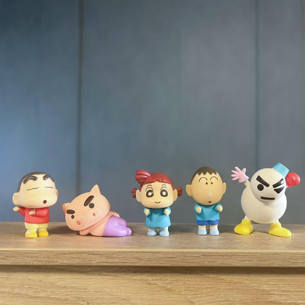日本 萬代 蠟筆小新 排隊公仔 P3|扭蛋 蛋糕裝飾 雪人胖胖 肥嘟嘟左衛門 - 富士通販