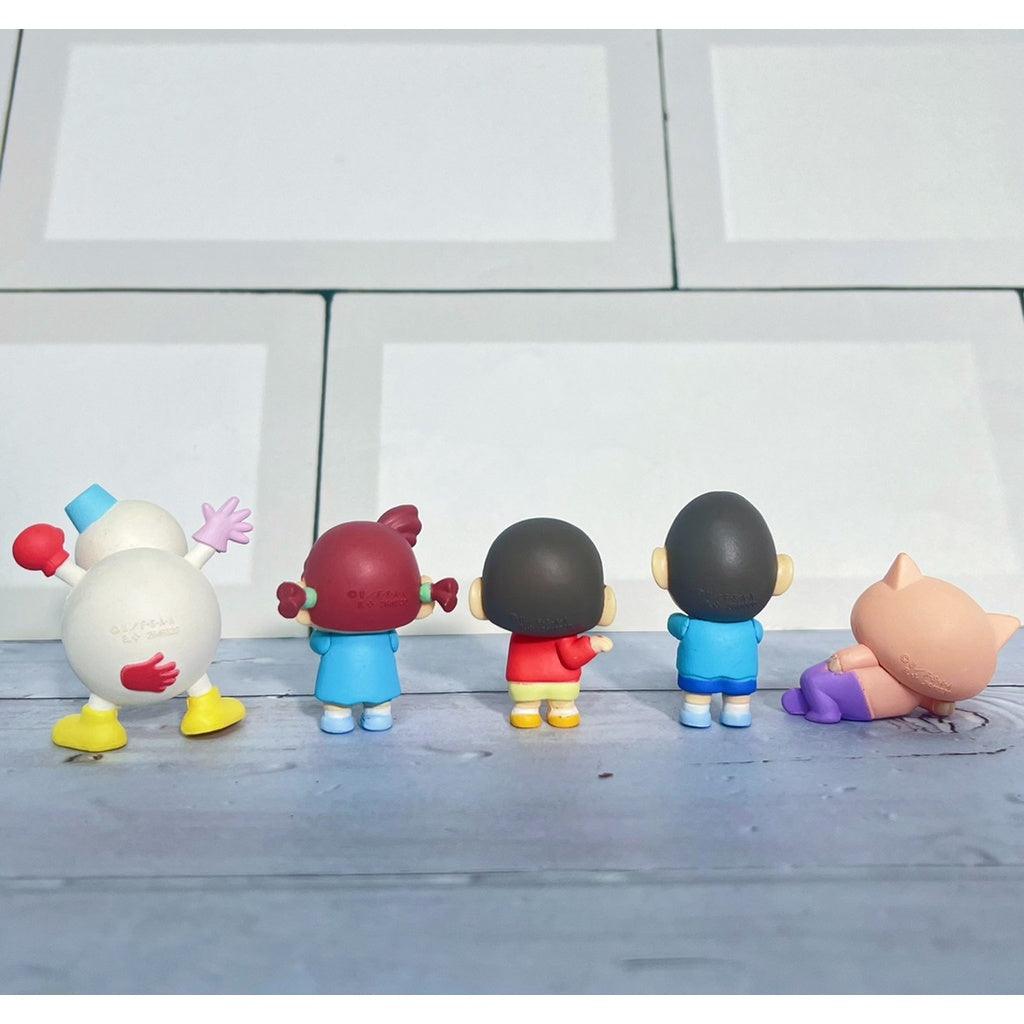 日本 萬代 蠟筆小新 排隊公仔 P3|扭蛋 蛋糕裝飾 雪人胖胖 肥嘟嘟左衛門 - 富士通販